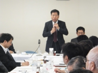 障害福祉委員会、障害児者問題調査会合同会議で障害児者問題調査会長として挨拶（平成２７年９月１６日　自民党本部）