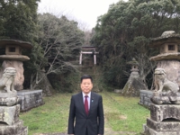 初詣②皇位皇統を護ったとされる和気清麻呂が祀られている護王神社がある大尾山の麓にて（平成29年1月2日　大分）